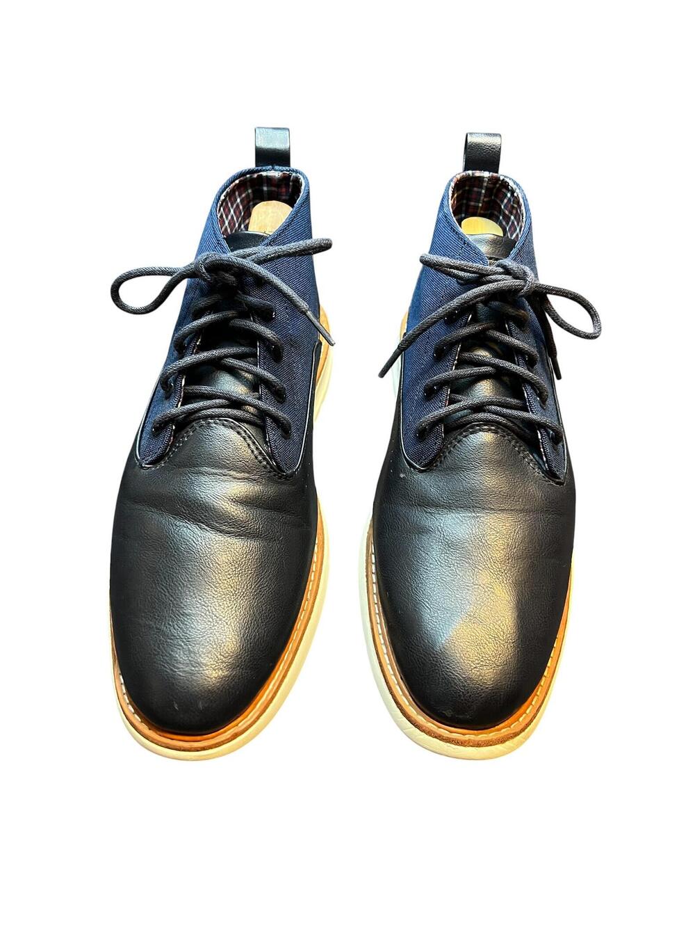 Ben Sherman Navy Mixed Media Chukka Boots Mod Indie Dark Academia Preppy 10